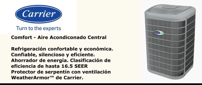 Carrier - Comfort aire acondicionado