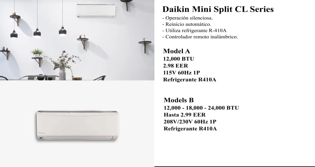 Daikin - Mini split CL series