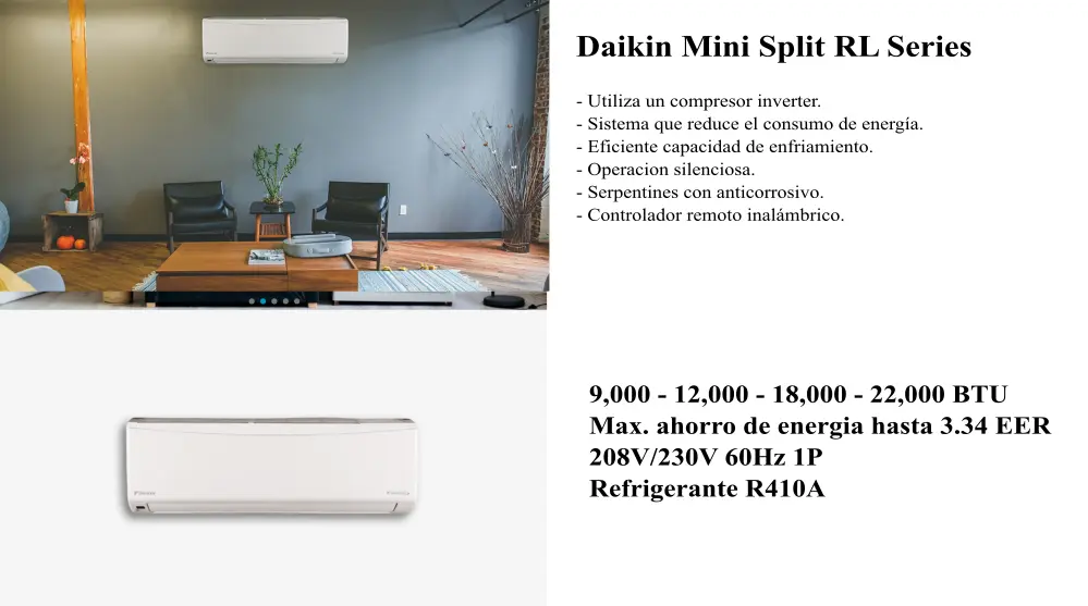 Daikin - Mini split RL series