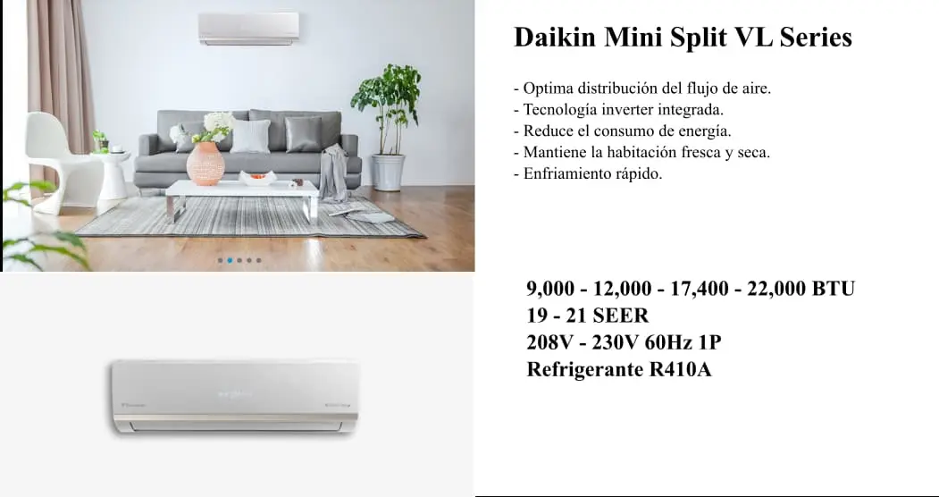 Daikin - Mini split VL series