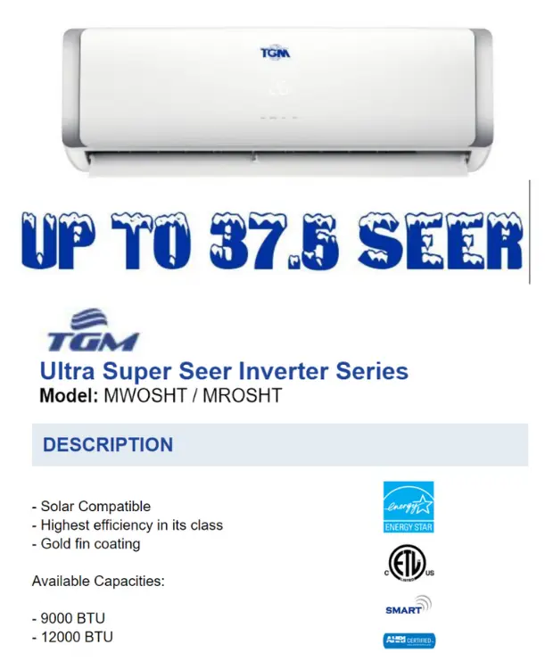 TGM - Super SEER inverter series